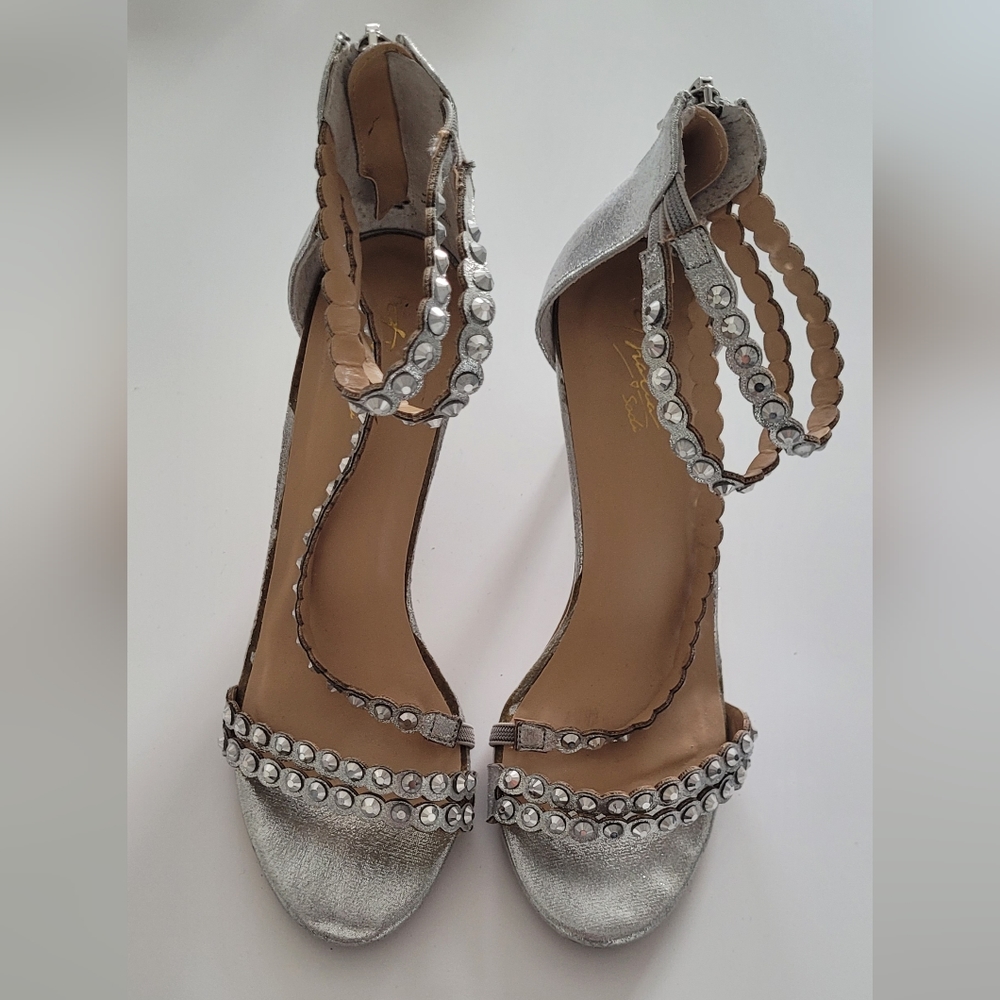 Macy's, Thalia Sodi, Silver, Formal High Heels, Size 7